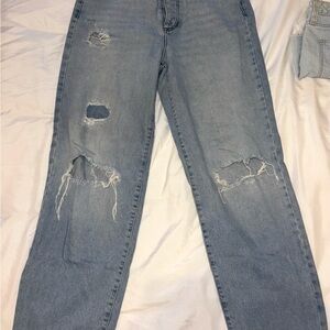 Distressed Light Blue Jeans